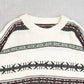 MEN'S VINTAGE 1990S STRUCTURED PATTERNED KNITTED JUMPER - LARGE