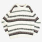 MEN'S VINTAGE 1990S STRUCTURED PATTERNED KNITTED JUMPER - LARGE