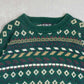 MEN'S VINTAGE 1990S PATTERNED KNITTED JUMPER - LARGE