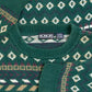 MEN'S VINTAGE 1990S PATTERNED KNITTED JUMPER - LARGE