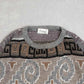 MEN'S VINTAGE 1990S STRUCTURED PATTERNED KNITTED JUMPER - MEDIUM