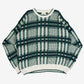 MEN'S VINTAGE 1990S CHECKED PATTERNED JUMPER - X-LARGE TALL