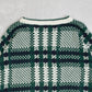 MEN'S VINTAGE 1990S CHECKED PATTERNED JUMPER - X-LARGE TALL