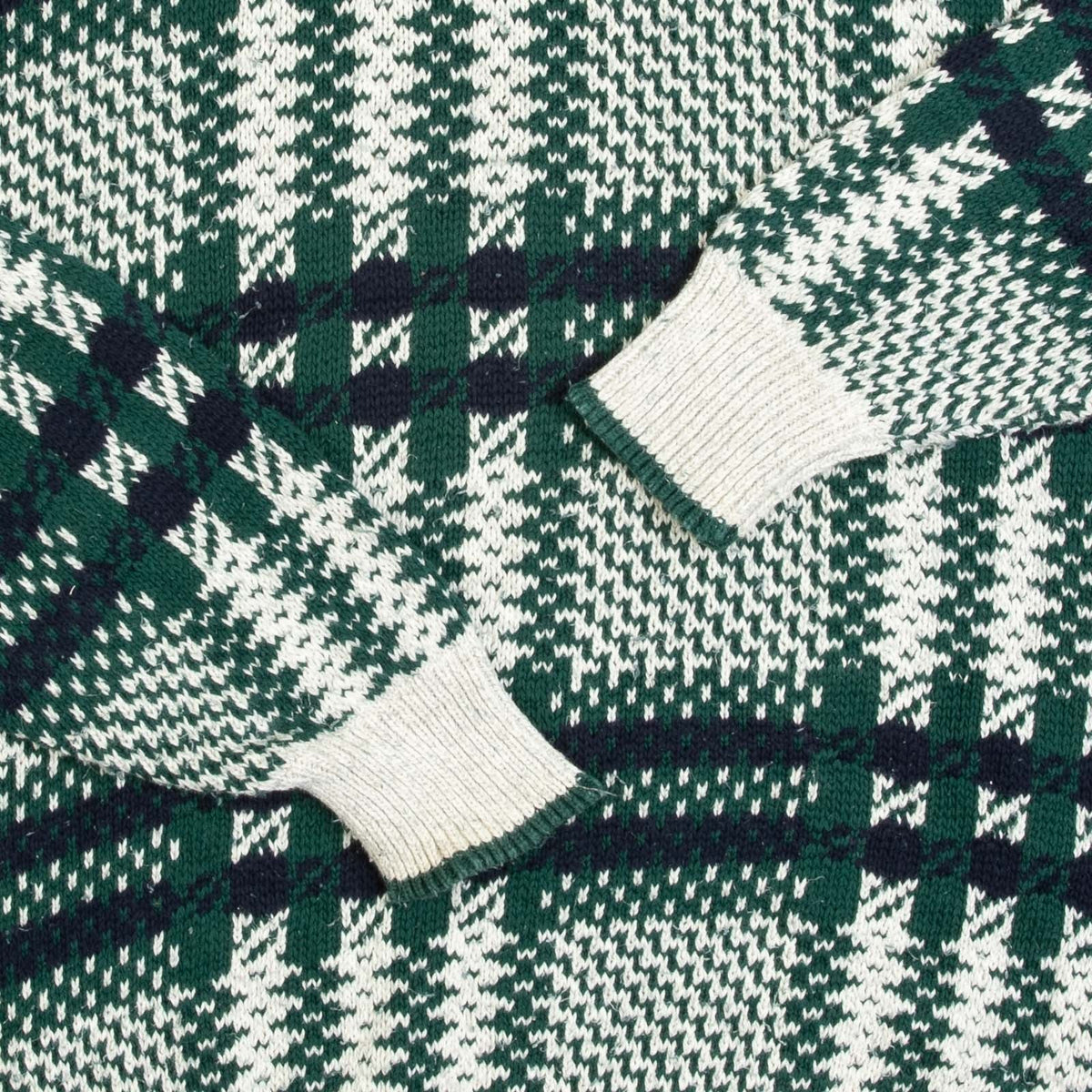MEN'S VINTAGE 1990S CHECKED PATTERNED JUMPER - X-LARGE TALL