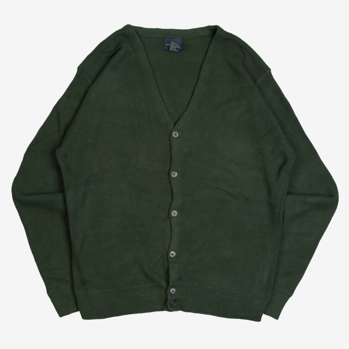 MEN'S VINTAGE 1990S DOCKERS KNITTED CARDIGAN - LARGE