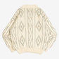MEN'S VINTAGE 1980S STRUCTURED PATTERNED KNITTED JUMPER - MEDIUM