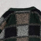 MEN'S VINTAGE 1990S CHECKERBOARD PATTERNED KNITTED JUMPER - MEDIUM