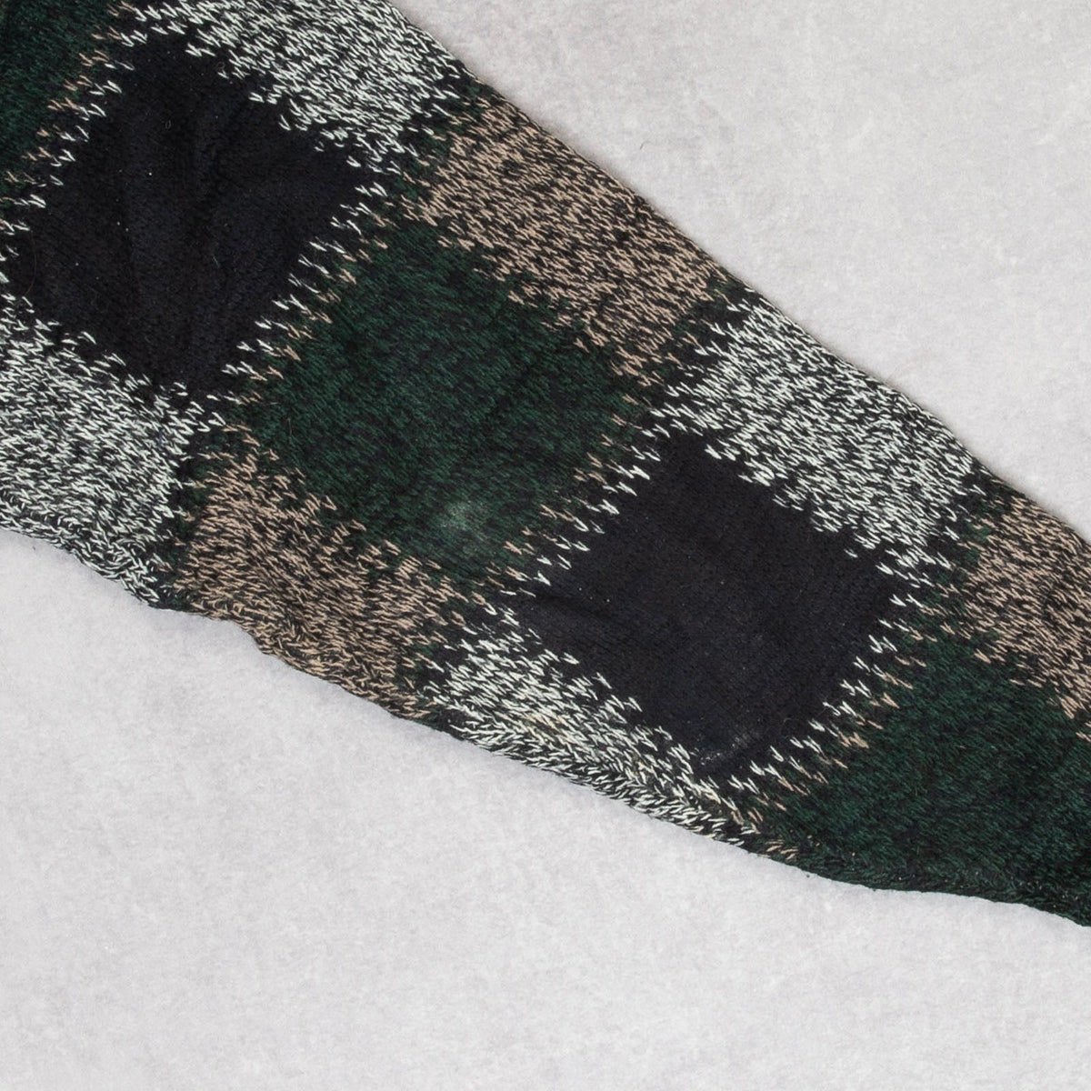 MEN'S VINTAGE 1990S CHECKERBOARD PATTERNED KNITTED JUMPER - MEDIUM