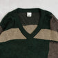 MEN'S VINTAGE 1980S PATTERNED KNITTED JUMPER - LARGE