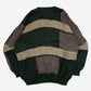 MEN'S VINTAGE 1980S PATTERNED KNITTED JUMPER - LARGE