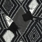 MEN'S VINTAGE 1980S LEATHER PATCH PATTERNED KNITTED JUMPER - MEDIUM