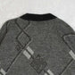 WOMEN'S VINTAGE 1980S DIAMOND LEATHER PATCH KNITTED JUMPER - X-LARGE