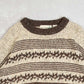MEN'S VINTAGE 1980S PATTERNED KNITTED JUMPER - LARGE