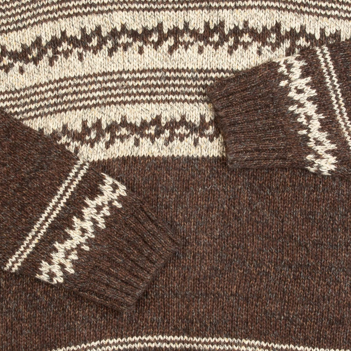 MEN'S VINTAGE 1980S PATTERNED KNITTED JUMPER - LARGE