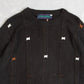 WOMEN'S VINTAGE 1980S STRUCTURED PATTERNED KNITTED JUMPER - X-LARGE