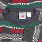 MEN'S VINTAGE 1980S PATTERNED KNITTED JUMPER - LARGE