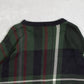 MEN'S VINTAGE 1990S CHECKED PATTERN KNITTED JUMPER - LARGE