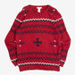 MEN'S VINTAGE 1990S PATTERNED KNITTED JUMPER - MEDIUM