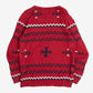 MEN'S VINTAGE 1990S PATTERNED KNITTED JUMPER - MEDIUM