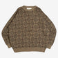 MEN'S VINTAGE 1980S STRUCTURED DIAMOND PATTERNED KNITTED JUMPER - X-LARGE