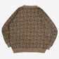 MEN'S VINTAGE 1980S STRUCTURED DIAMOND PATTERNED KNITTED JUMPER - X-LARGE