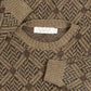 MEN'S VINTAGE 1980S STRUCTURED DIAMOND PATTERNED KNITTED JUMPER - X-LARGE