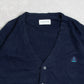 MEN'S VINTAGE 1980S IZOD KNITTED CARDIGAN - LARGE