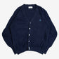 MEN'S VINTAGE 1980S IZOD KNITTED CARDIGAN - LARGE