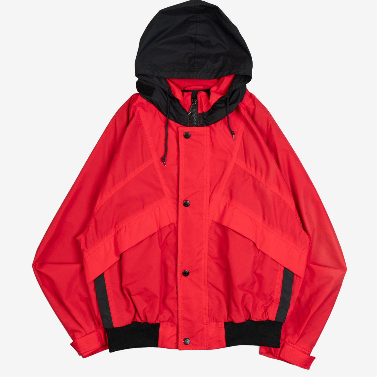 MEN'S VINTAGE 1990S HOODED WATERPROOF BOMBER JACKET - MEDIUM