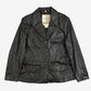 MEN'S VINTAGE 1990S LEATHER BLAZER JACKET - LARGE