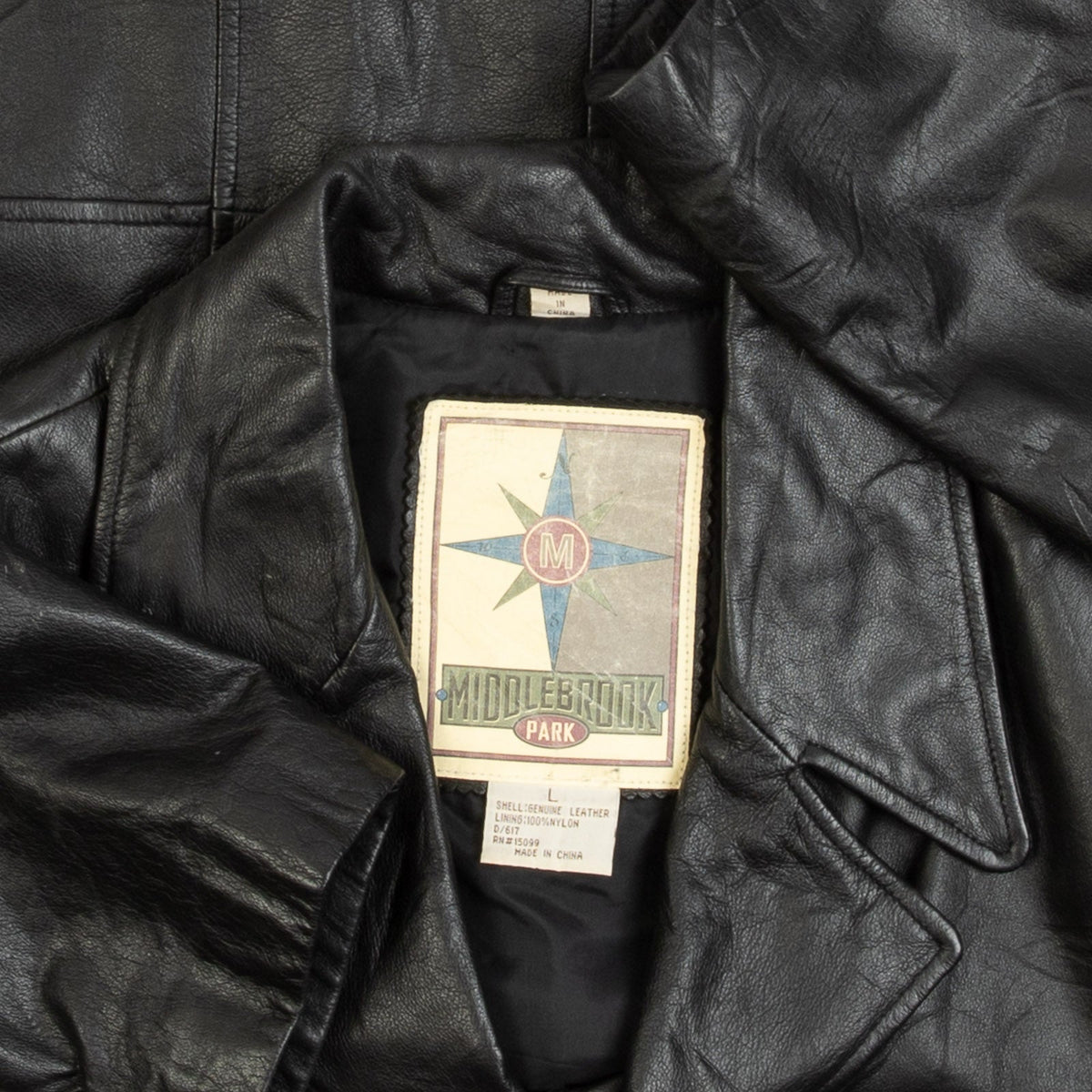 MEN'S VINTAGE 1990S LEATHER BLAZER JACKET - LARGE