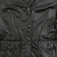 MEN'S VINTAGE 1990S LEATHER BLAZER JACKET - LARGE