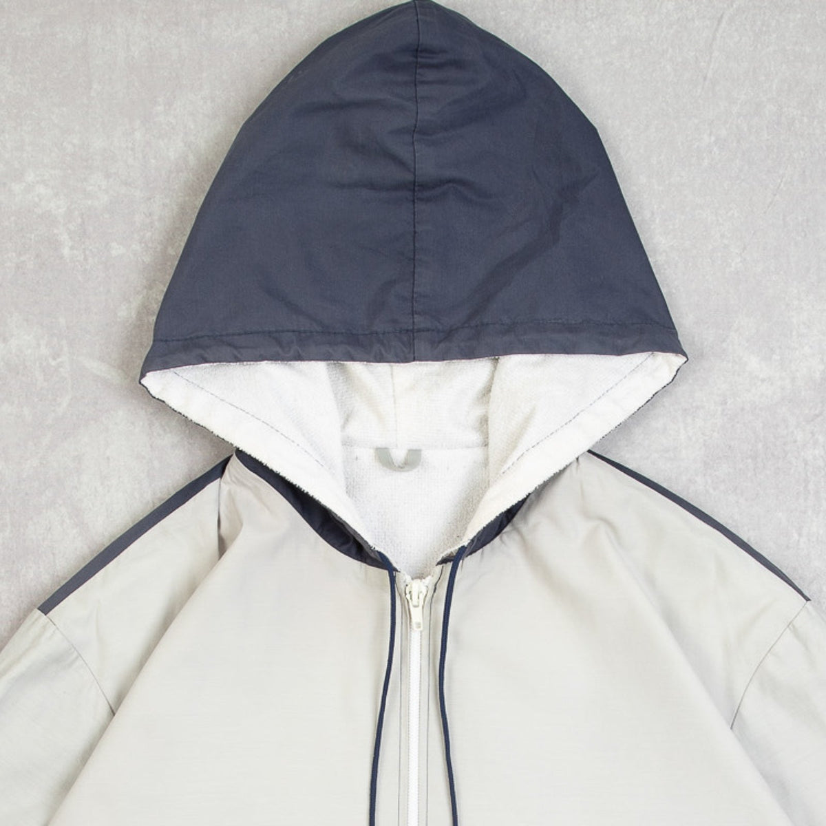 MEN'S VINTAGE 1990S COLOUR BLOCK HOODED JACKET - LARGE