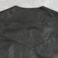 MEN'S VINTAGE 1990S LEATHER WESTERN GILET VEST JACKET - SMALL