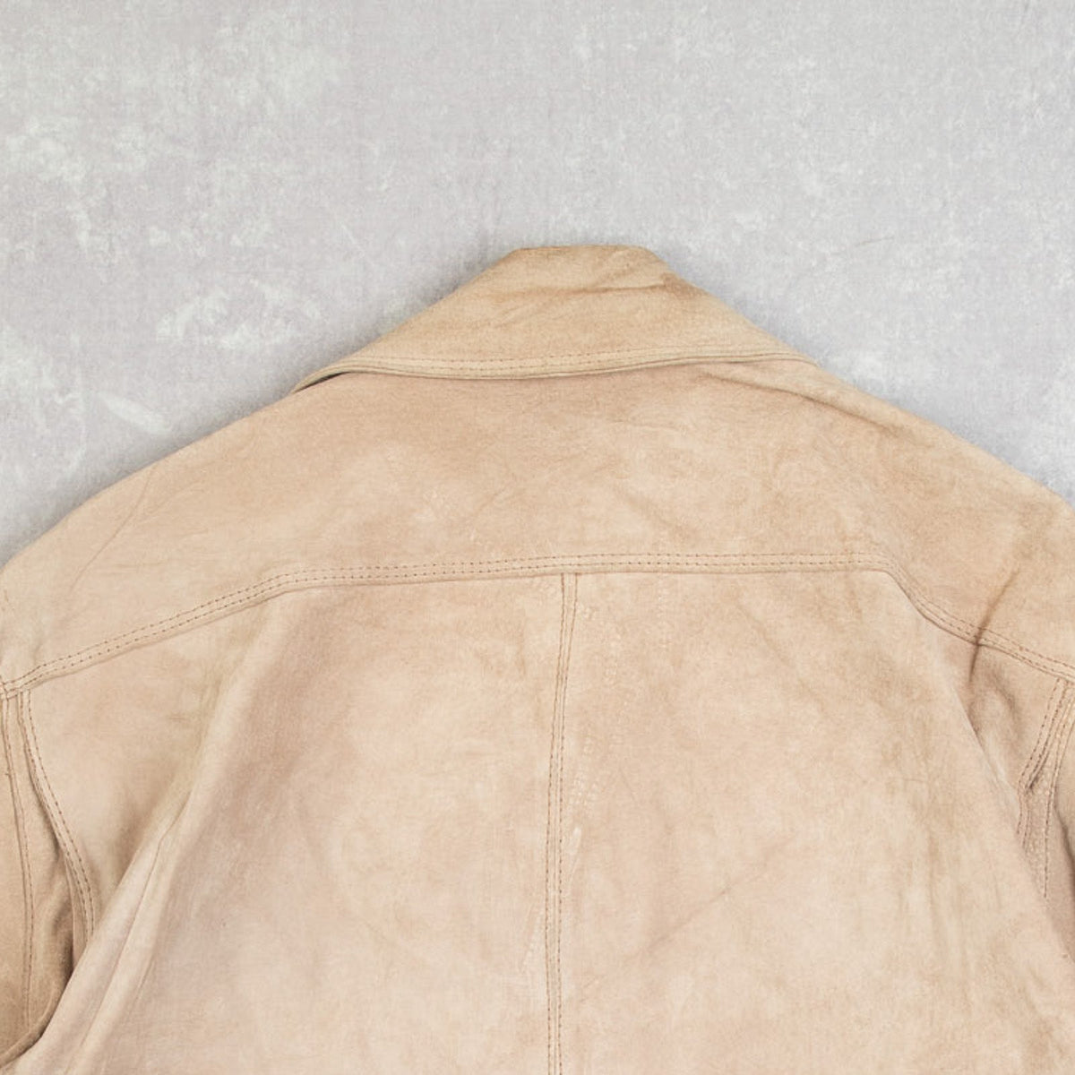 MEN'S VINTAGE 1980S SUEDE BIKER JACKET - LARGE