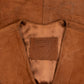 MEN'S VINTAGE 1990S SUEDE LEATHER GILET VEST JACKET - LARGE