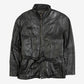 WOMEN'S VINTAGE 1990S LEATHER BELTED BIKER JACKET - MEDIUM
