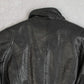 WOMEN'S VINTAGE 1990S LEATHER BELTED BIKER JACKET - MEDIUM
