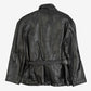 WOMEN'S VINTAGE 1990S LEATHER BELTED BIKER JACKET - MEDIUM