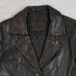 WOMEN'S VINTAGE 1990S LEATHER BLAZER JACKET - LARGE