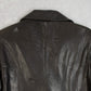 WOMEN'S VINTAGE 1990S LEATHER BLAZER JACKET - LARGE