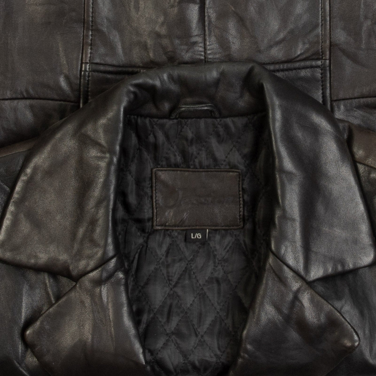 WOMEN'S VINTAGE 1990S LEATHER BLAZER JACKET - LARGE