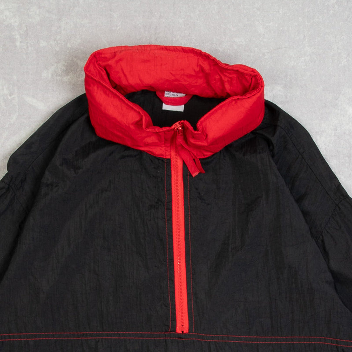 MEN'S VINTAGE 1990S HOODED PULLOVER ANORAK WINDBREAKER JACKET - SMALL