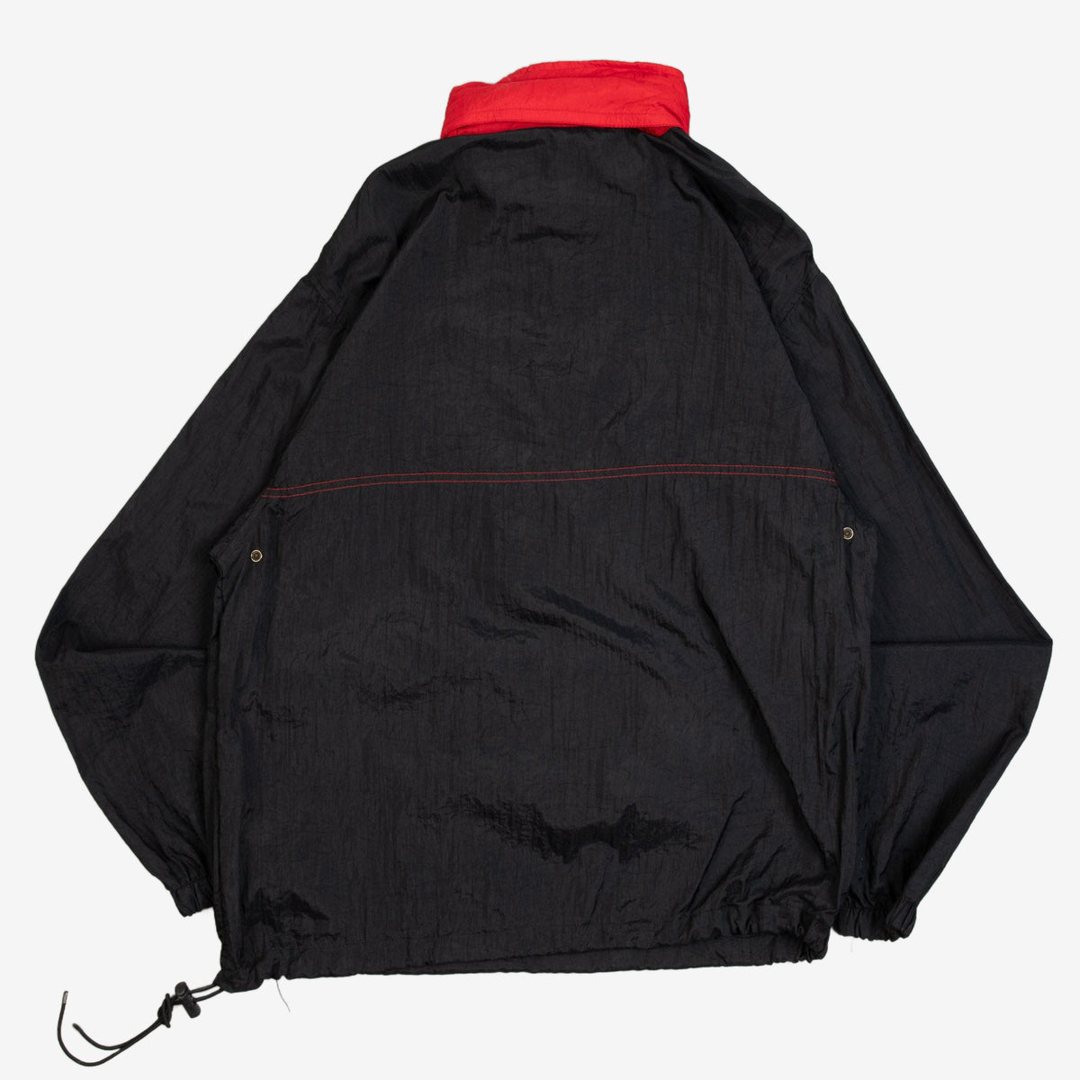 MEN'S VINTAGE 1990S HOODED PULLOVER ANORAK WINDBREAKER JACKET - SMALL