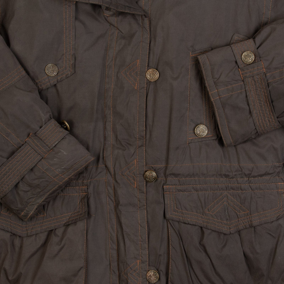 MEN'S VINTAGE 1980S PADDED PARKA JACKET - MEDIUM