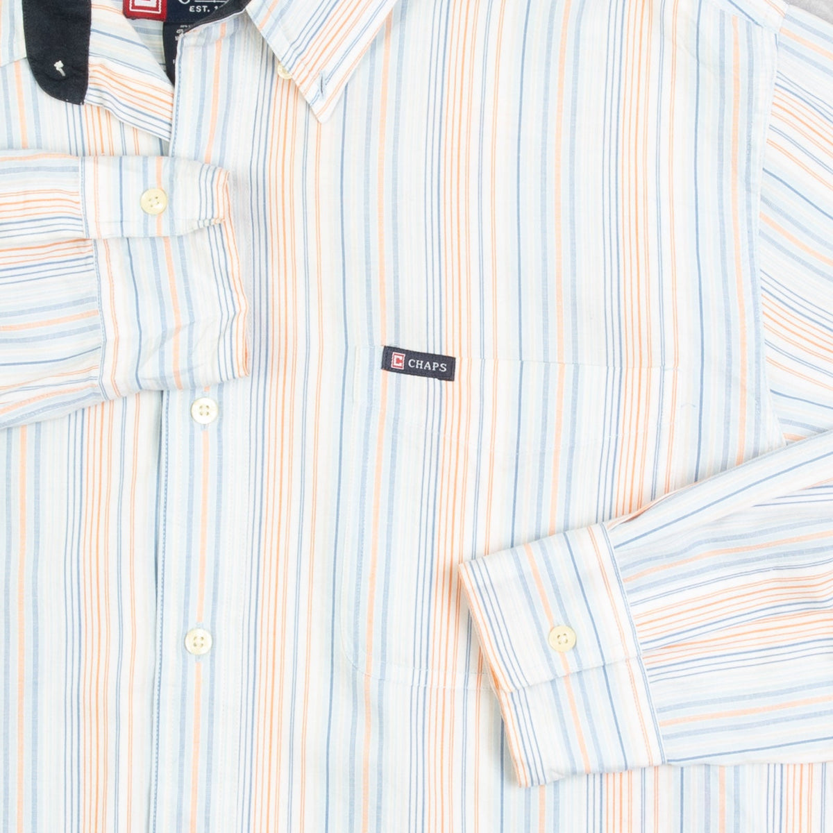 MEN'S VINTAGE CHAPS STRIPED SHIRT - LARGE