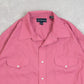 MEN'S VINTAGE 1990S BLANK WESTERN SHIRT - LARGE