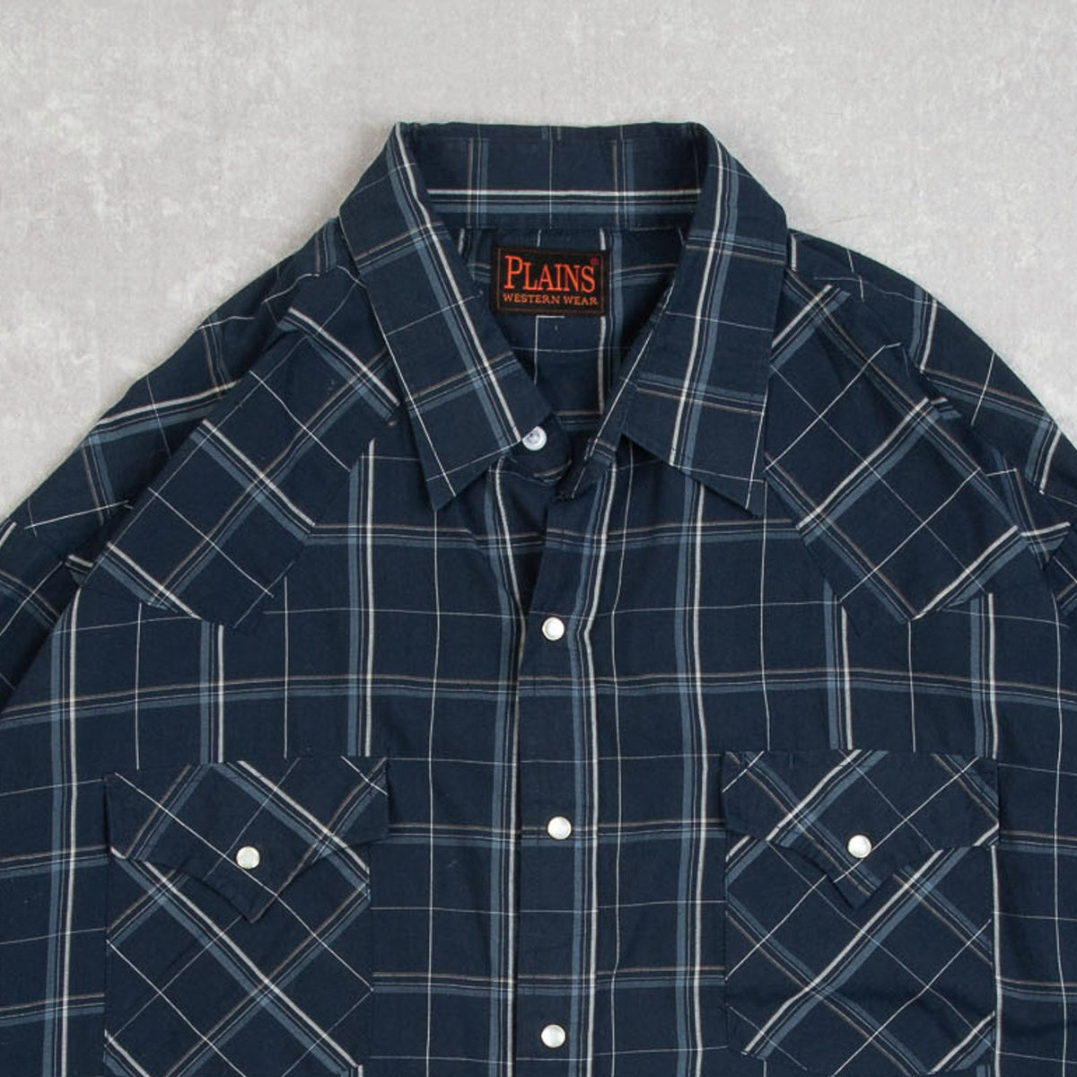 MEN'S VINTAGE 1990S CHECKED WESTERN SHIRT - X-LARGE