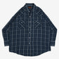 MEN'S VINTAGE 1990S CHECKED WESTERN SHIRT - X-LARGE