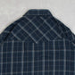 MEN'S VINTAGE 1990S CHECKED WESTERN SHIRT - X-LARGE